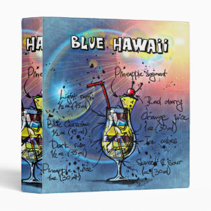 Blue Hawaii Cocktail (#1 of 12 Drink Recipe Sets) Binder