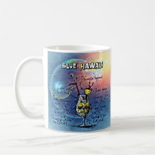 Blue Hawaii Cocktail (#1 of 12 Drink Recipe Sets) Coffee Mug