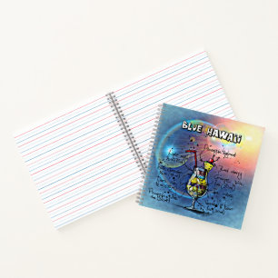 Blue Hawaii Cocktail (#1 of 12 Drink Recipe Sets) Notebook
