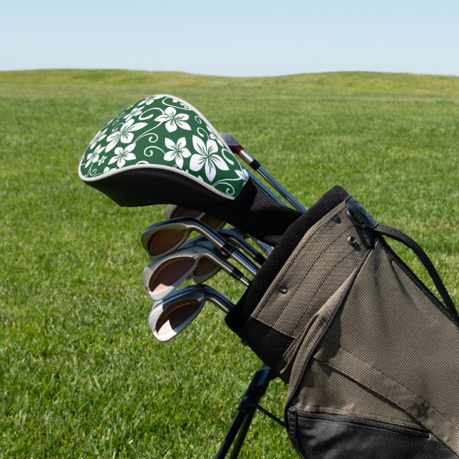BLUE HAWAII (FOREST GREEN) GOLF HEAD COVER (In Situ)