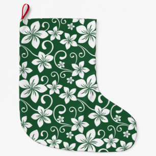 BLUE HAWAII (FOREST GREEN) LARGE CHRISTMAS STOCKING
