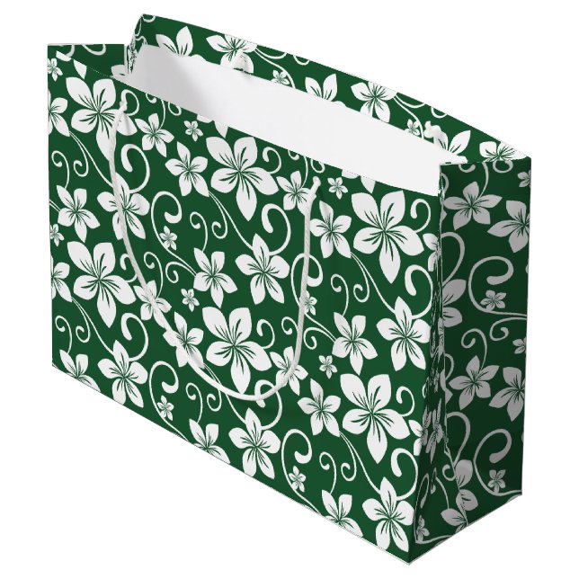 BLUE HAWAII (FOREST GREEN) LARGE GIFT BAG (Back Angled)