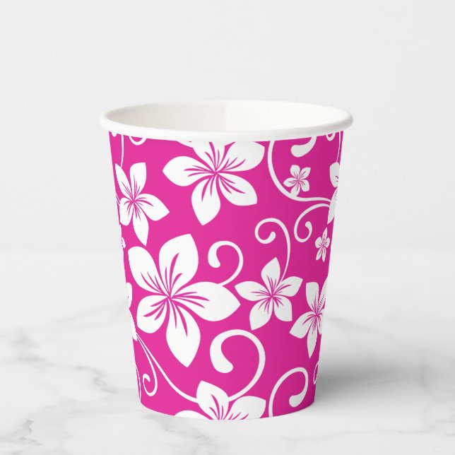 BLUE HAWAII (HOT PINK) PAPER CUPS (Left)