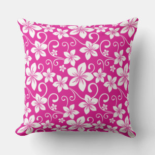 BLUE HAWAII (HOT PINK) THROW PILLOW