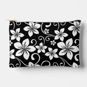 BLUE HAWAII PATTERN IN BLACK ACCESSORY POUCH
