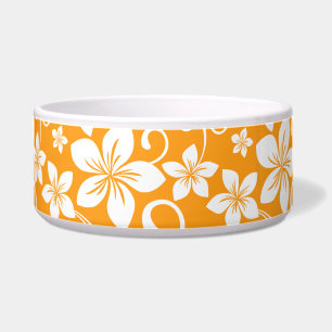 BLUE HAWAII PATTERN IN TANGERINE