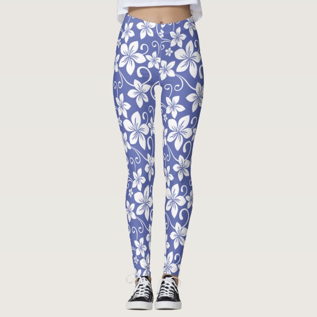 BLUE HAWAII (PERIWINKLE) LEGGINGS (Front)