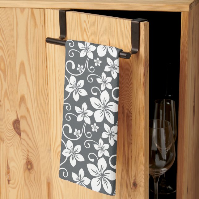 BLUE HAWAII (PEWTER) KITCHEN TOWEL (Thirds Fold)