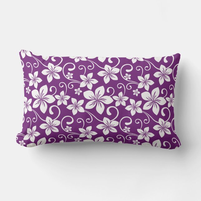 BLUE HAWAII (PLUM) LUMBAR PILLOW (Front)