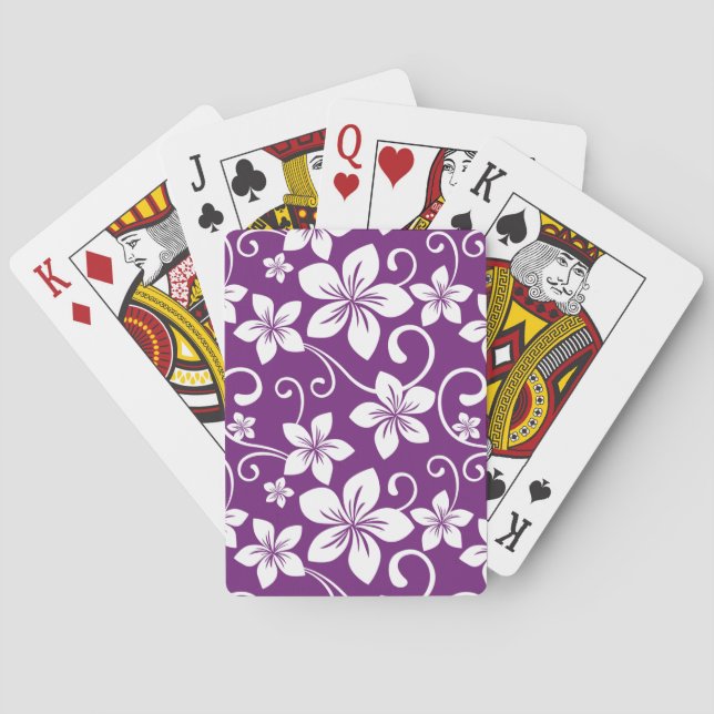 BLUE HAWAII (PLUM) PLAYING CARDS (Back)