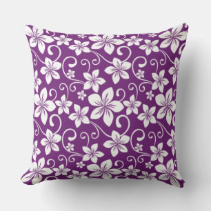 BLUE HAWAII (PLUM) THROW PILLOW