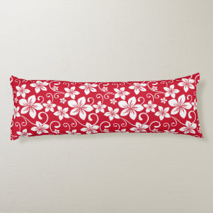 BLUE HAWAII (RED) BODY PILLOW