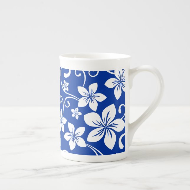 BLUE HAWAII (ROYAL BLUE) BONE CHINA MUG (Right)