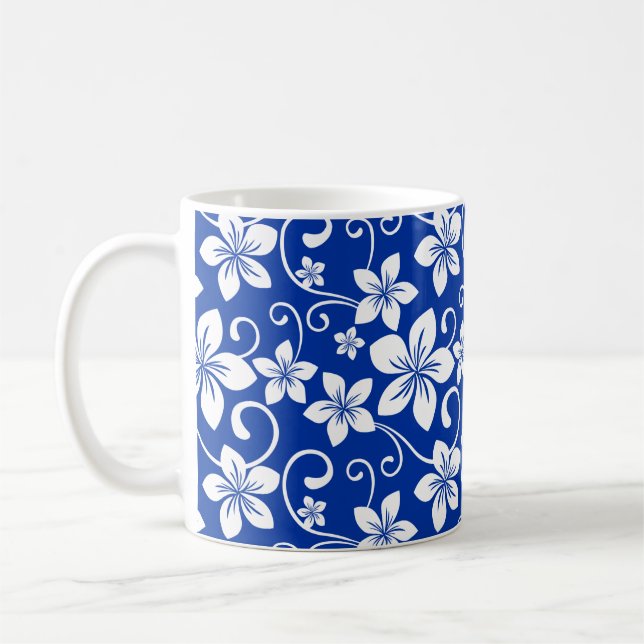 BLUE HAWAII (ROYAL BLUE) COFFEE MUG (Left)