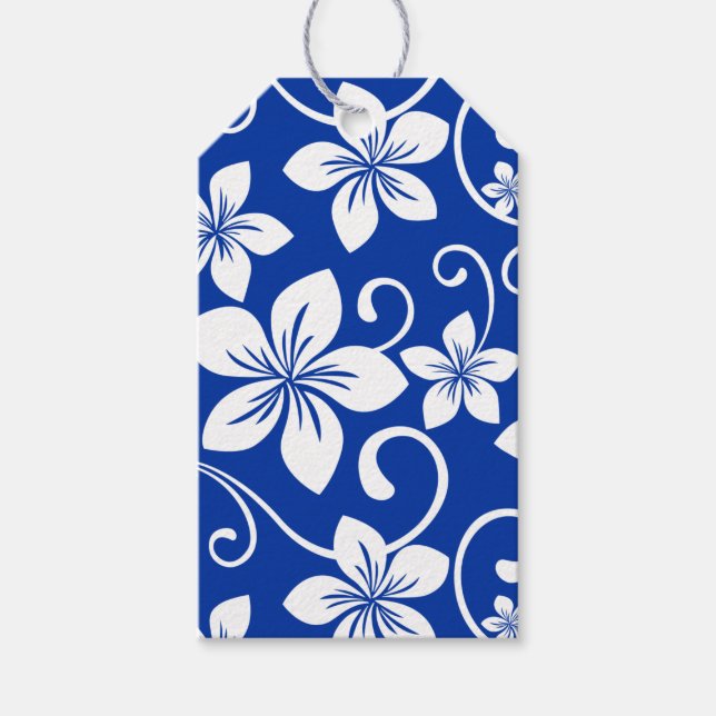BLUE HAWAII (ROYAL BLUE) GIFT TAGS (Front)