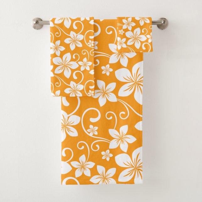 BLUE HAWAII (TANGERINE) BATH TOWEL SET (Insitu)