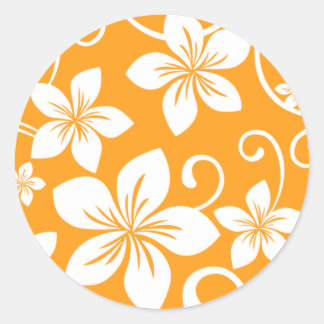 BLUE HAWAII (TANGERINE) CLASSIC ROUND STICKER