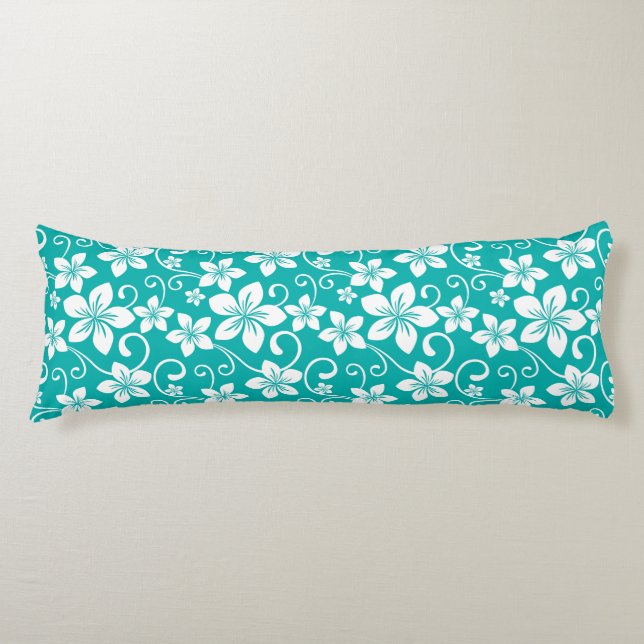 BLUE HAWAII (TEAL) BODY PILLOW (Front)