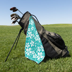 BLUE HAWAII (TEAL) GOLF TOWEL