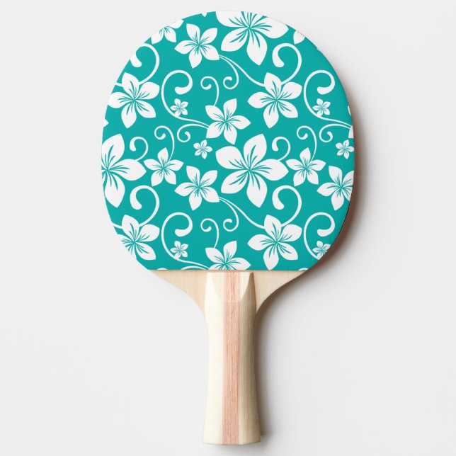 BLUE HAWAII (TEAL) PING PONG PADDLE (Front)