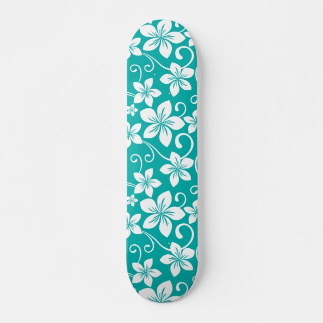 BLUE HAWAII (TEAL) SKATEBOARD (Front)