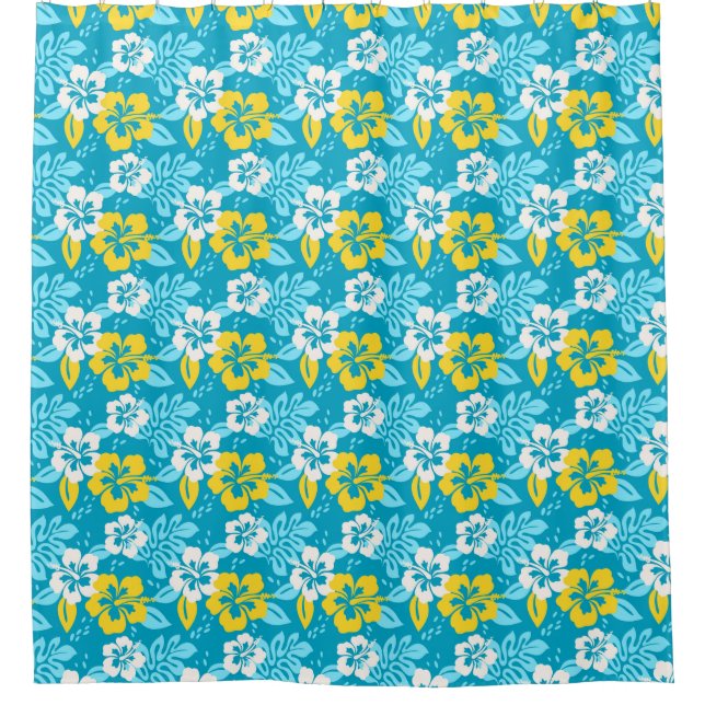 Blue Hawaiian Hibiscus Floral Pattern (Front)