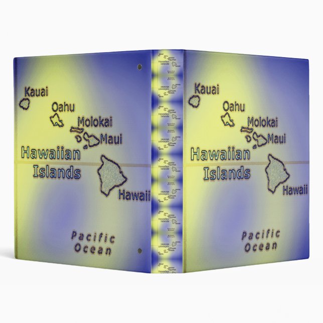 Blue Hawaiian islands vintage style Binder (Background)