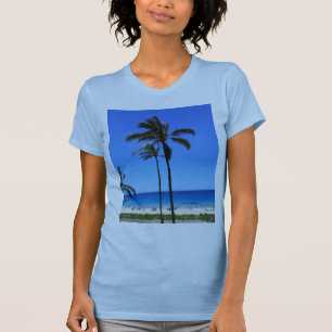 Blue Hawaiian Skies and Palm Tree T-Shirt