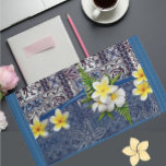 Blue Hawaiian Tapa and Plumeria Wallet<br><div class="desc">A Tapa Fusion (TM) design -- a J Marielle Designs exclusive. This is a stunning print for bed & bath. A traditional Hawaiian tapa with a lovely botanical overlay creates a timeless decor style. The beauty and allure of the Hawaiian islands knows no boundaries. It is a place and culture...</div>