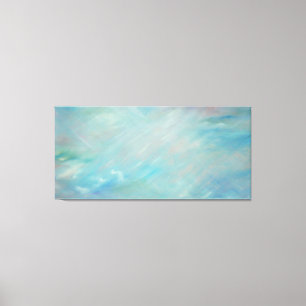 Blue haze float acrylic contemporary abstract art canvas print
