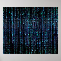 Blue HD Matrix Digital Rain