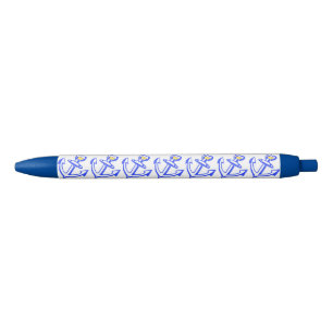 Blue Heart Anchors Blue Pens