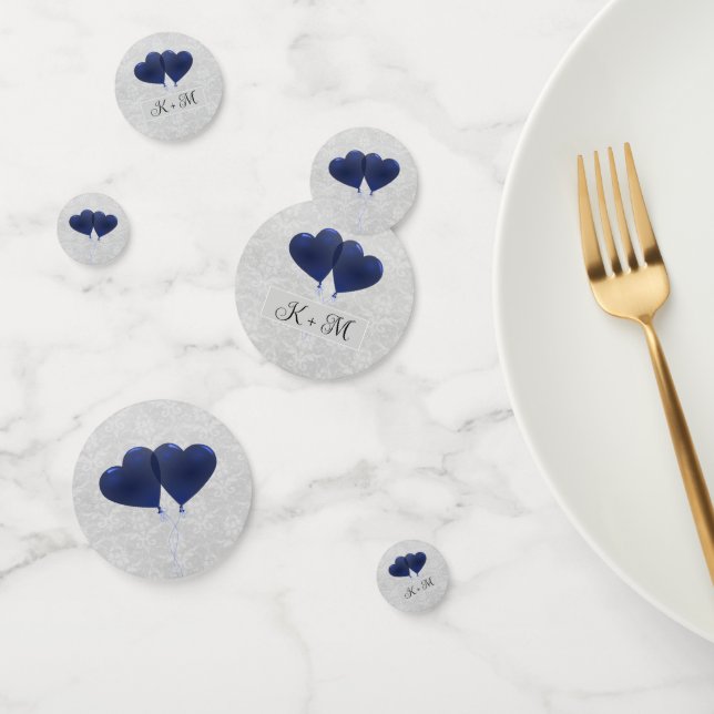Blue Heart Balloons Mariage Confetti (Groupe)