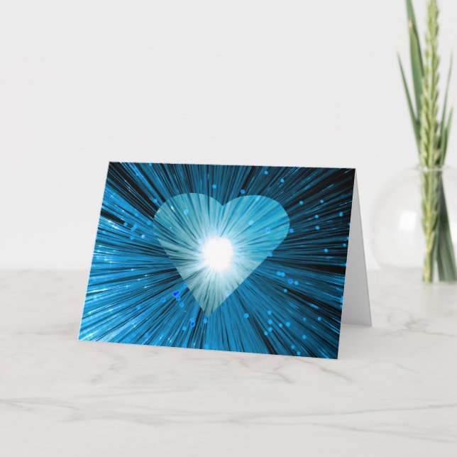 Blue Heart 'Blue Without You' valentine's card (Front)