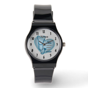 Blue Heart CNA Nurse watch