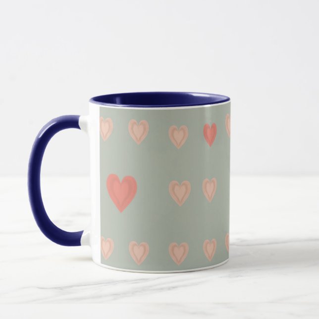 Blue Heart Coffee Mug (Left)
