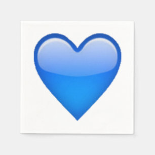 Blue Heart - Emoji Napkin