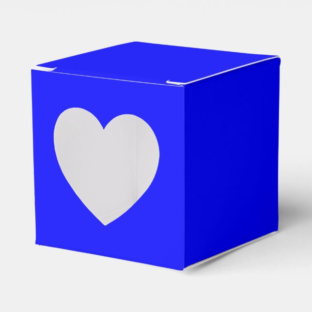Blue Heart Favour Box (Front Side)