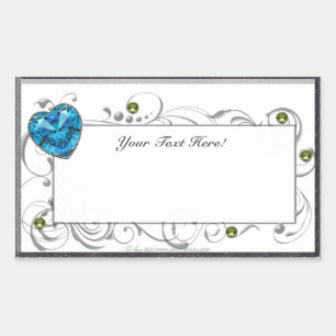 Blue Heart Gem Sticker