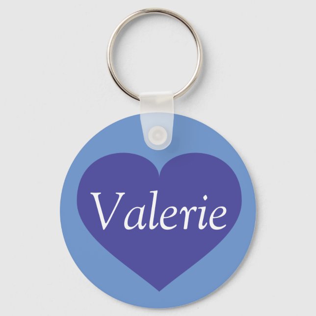 Blue heart keychain (Front)
