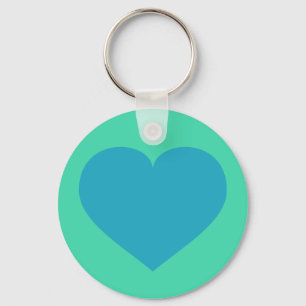 Blue Heart Keychain