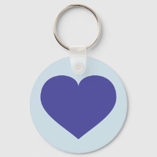 Blue heart keychain