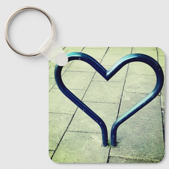 Blue heart keychain (Front)
