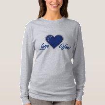 Blue Heart Long Sleeve T-Shirt