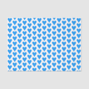 Blue Heart Love Print Birthday Party Valentine Tissue Paper