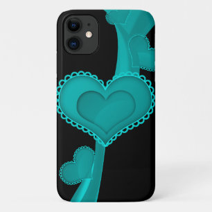 Blue Heart, Love, Romance, Valentine's Day iPhone 11 Case