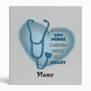 Blue Heart LPN Nurse Binder