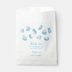 Blue Heart Macarons Baby Shower Favour Bag