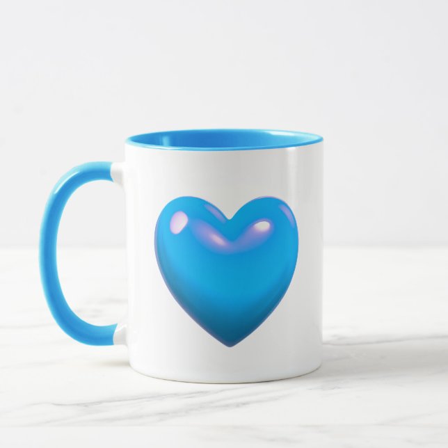 Blue Heart Mug (Left)