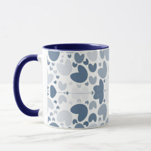 Blue heart mug